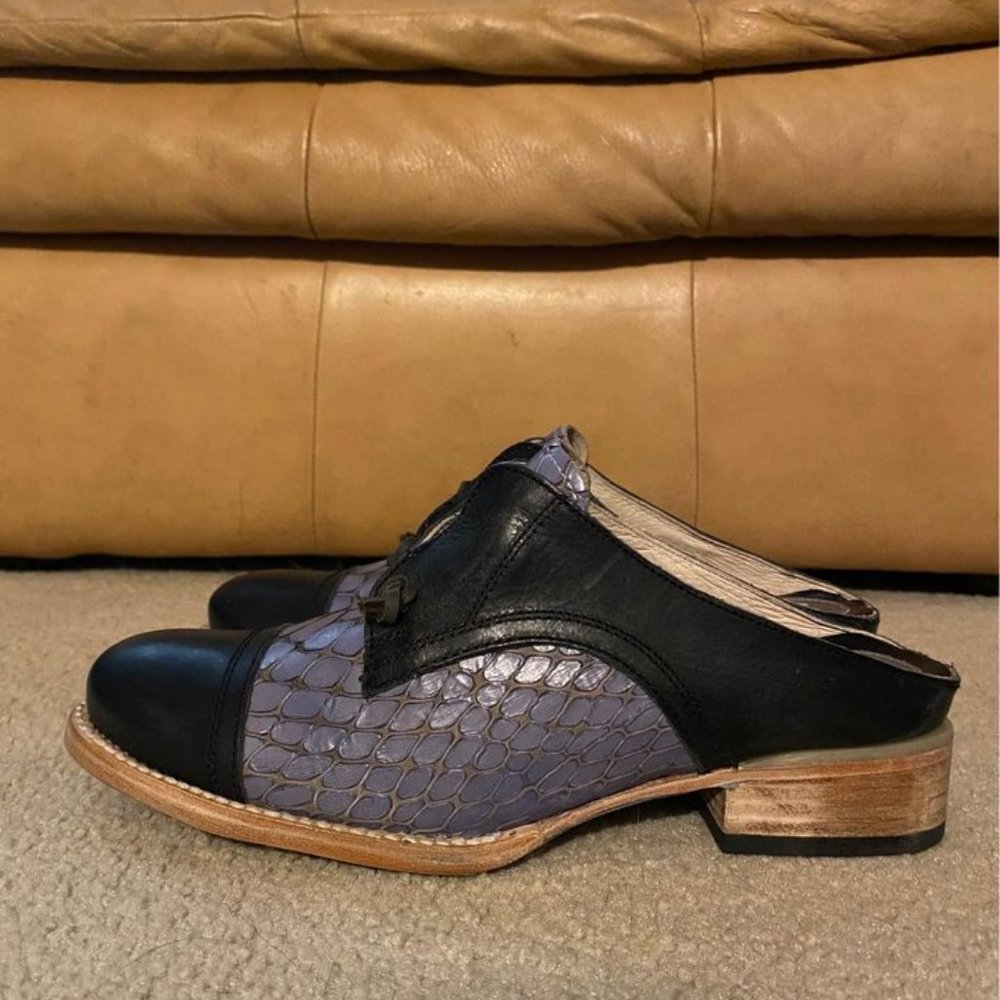 Freebird Mule, blue/black, size 9